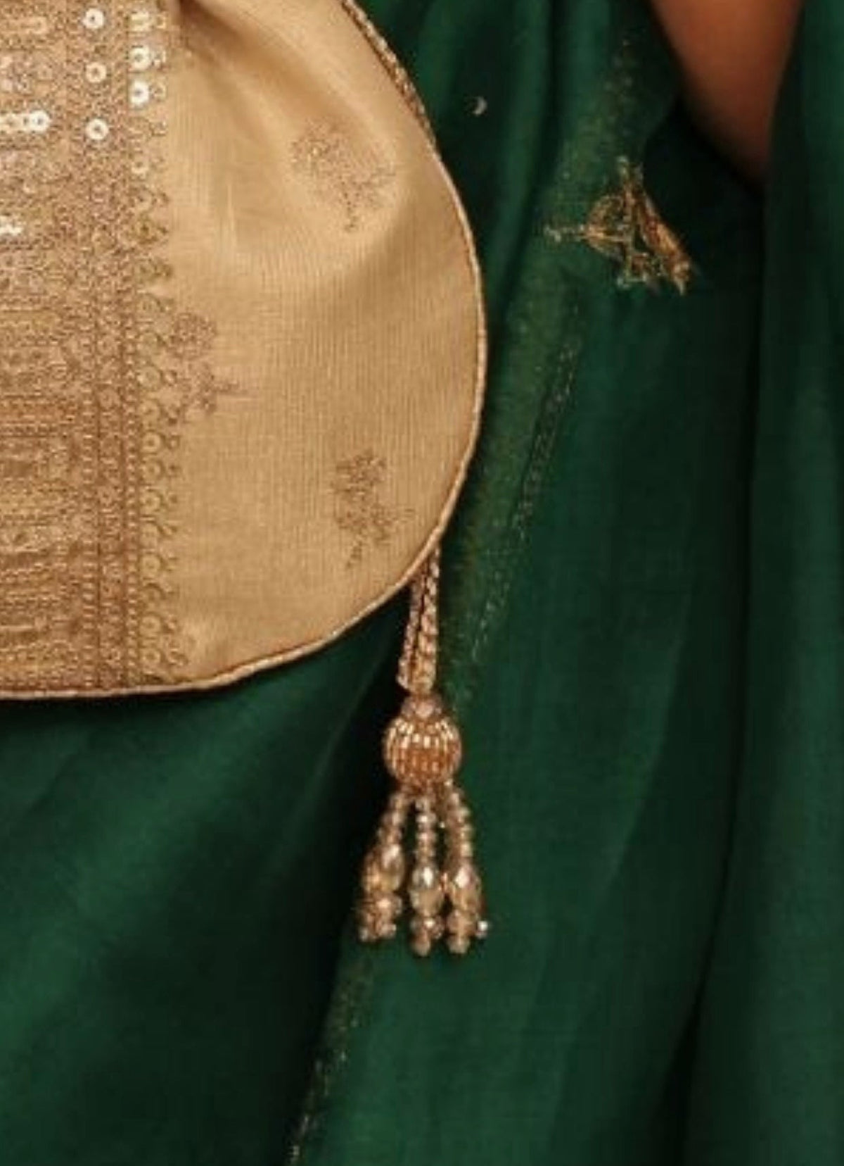 Amyra Beige Embroidered PotliShop Jashn