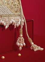 Amyra Beige Silk Pearl PotliShop Jashn