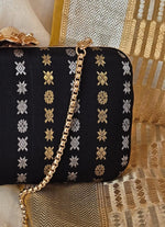 Amyra Black Kanchi Silk ClutchShop Jashn
