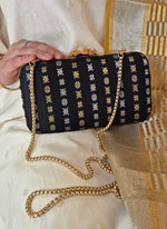 Amyra Black Kanchi Silk ClutchShop Jashn