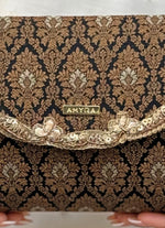 Amyra Black Raw Silk ClutchShop Jashn