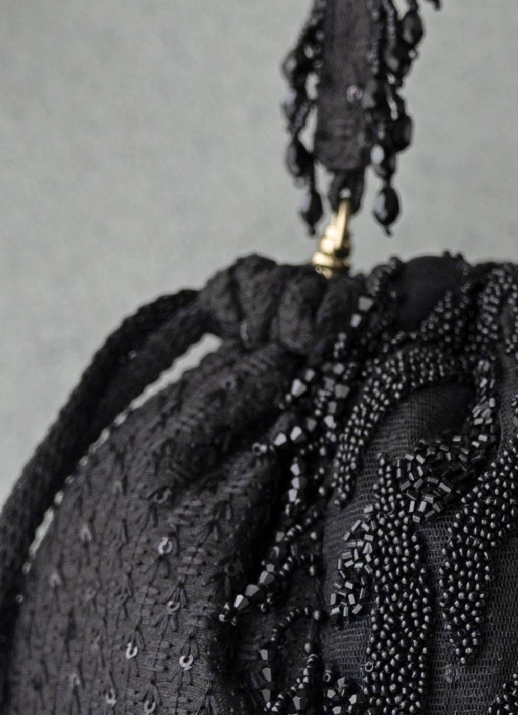 Black Woven Bucket Bag