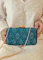 Amyra Blue Pashmina Cashmere ClutchShop Jashn