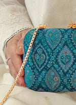 Amyra Blue Pashmina Cashmere ClutchShop Jashn