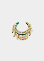 Vivinia by Vidhi Mehra Crescent Kundan Statement RingFabilicious Fashion