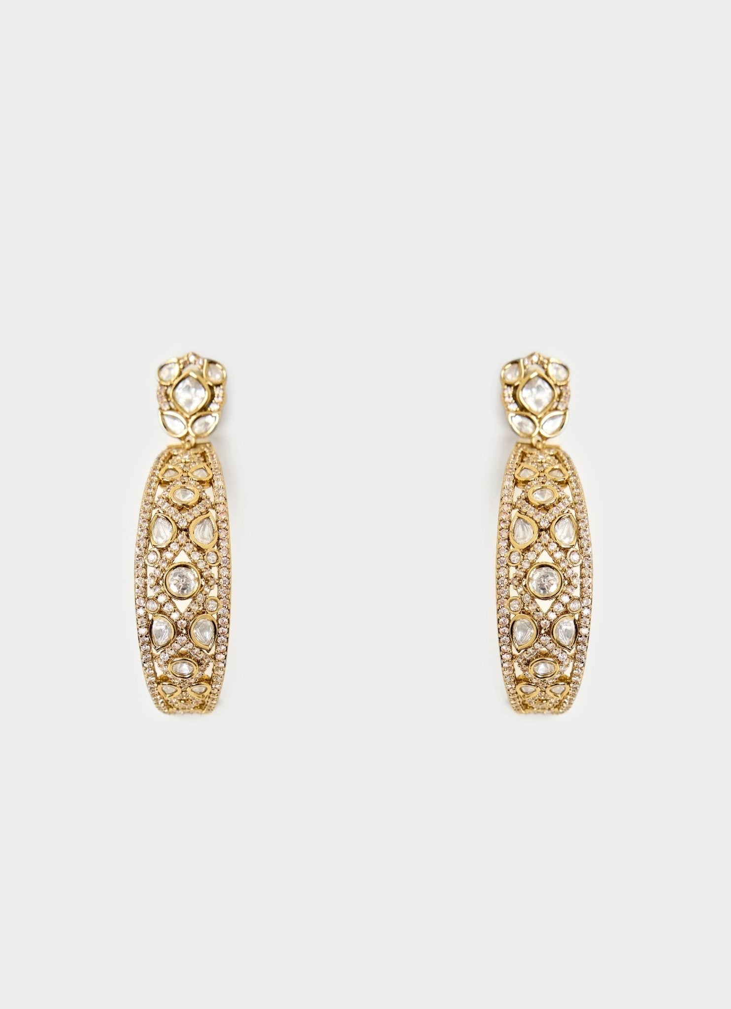 Vivinia by Vidhi Mehra Elegant Gold Plated Hoop EarringsFabilicious Fashion