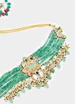 Vivinia by Vidhi Mehra Elegant Green Beaded Necklace SetFabilicious Fashion