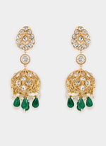 Vivinia by Vidhi Mehra Emerald Green Drop Statement EarringsFabilicious Fashion