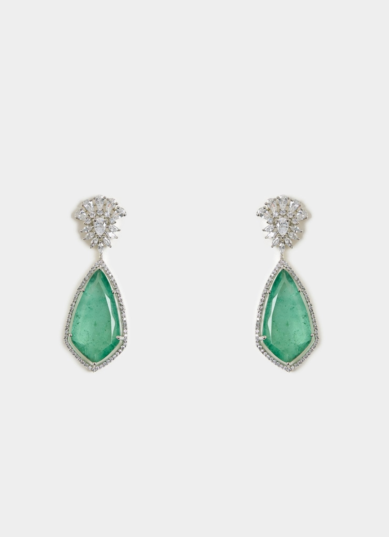 Vivinia by Vidhi Mehra Emerald Green Elegance Necklace SetFabilicious Fashion