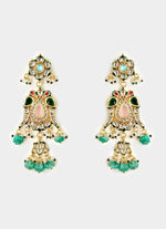 Vivinia by Vidhi Mehra Emerald Green Green Drop Statement EarringsFabilicious Fashion