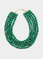 Vivinia by Vidhi Mehra Emerald Green Layered Statement NecklaceFabilicious Fashion