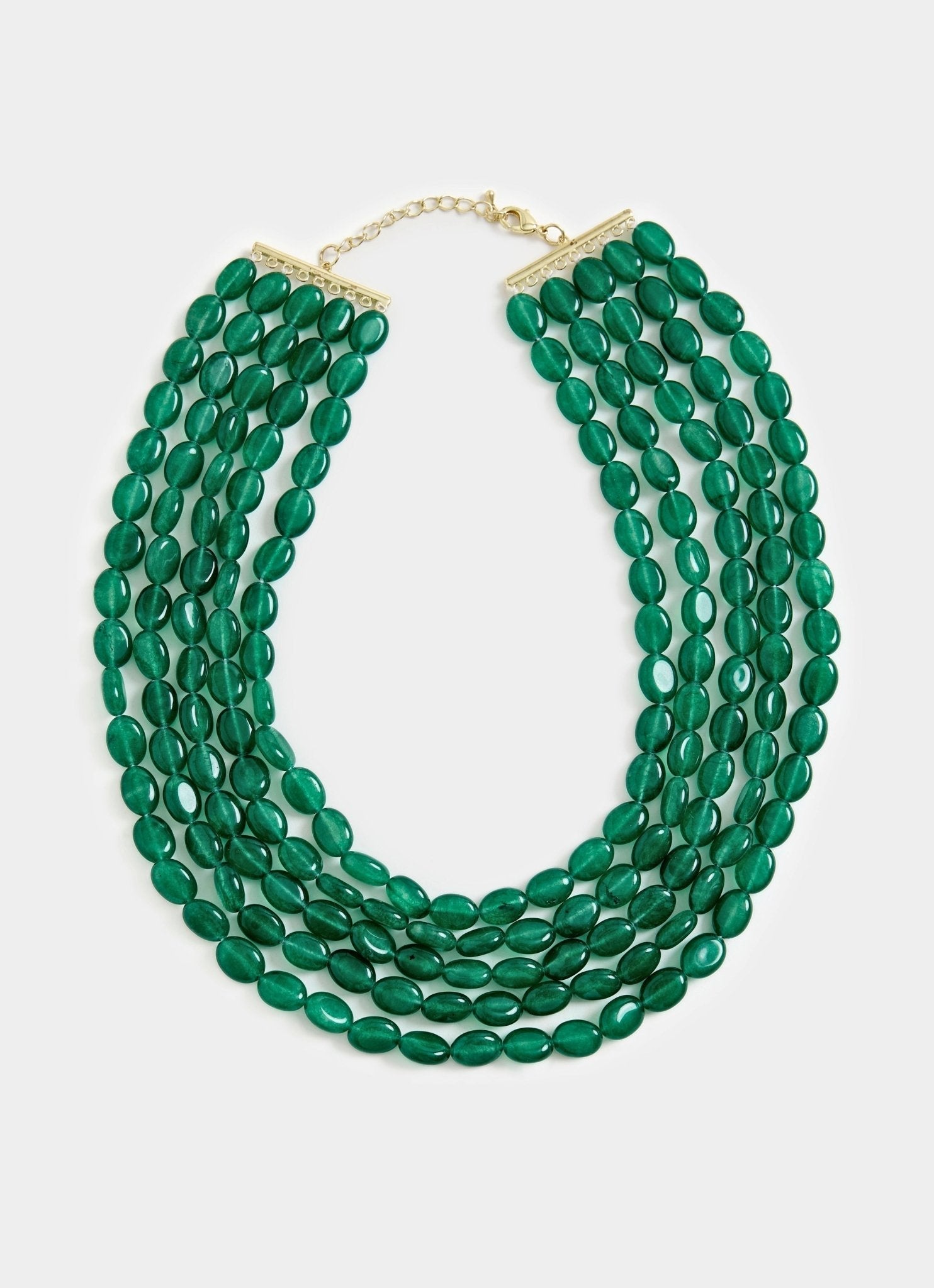 Vivinia by Vidhi Mehra Emerald Green Layered Statement NecklaceFabilicious Fashion