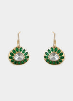 Vivinia by Vidhi Mehra Emerald Green Round Drop EarringsFabilicious Fashion