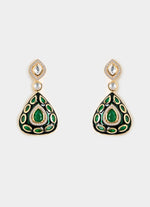 Vivinia by Vidhi Mehra Emerald Green Stone Choker Set With EarringsFabilicious Fashion