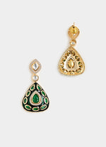 Vivinia by Vidhi Mehra Emerald Green Stone Choker Set With EarringsFabilicious Fashion