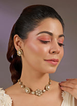 Vivinia by Vidhi Mehra Floral Kundan Choker Necklace SetFabilicious Fashion