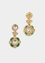 Vivinia by Vidhi Mehra Gold And Emerald Green Kundan Necklace SetFabilicious Fashion