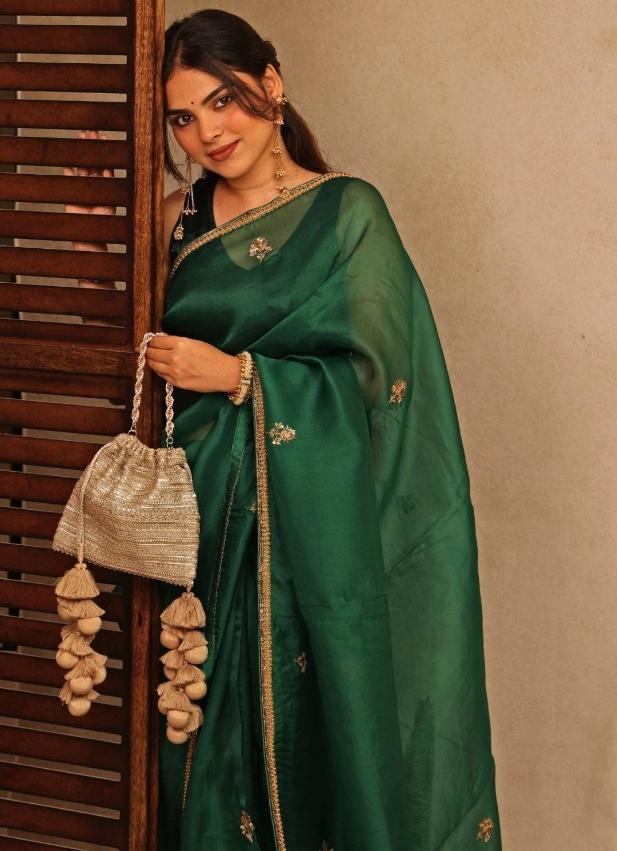 Amyra Gold Embroidered PotliShop Jashn