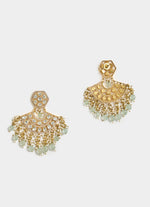 Vivinia by Vidhi Mehra Gold Finish Kundan Polki Statement EarringsFabilicious Fashion