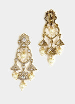 Vivinia by Vidhi Mehra Gold Floral Dangler EarringsFabilicious Fashion