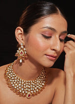 Vivinia by Vidhi Mehra Gold Plated Beads And Kundan Polki Necklace SetFabilicious Fashion