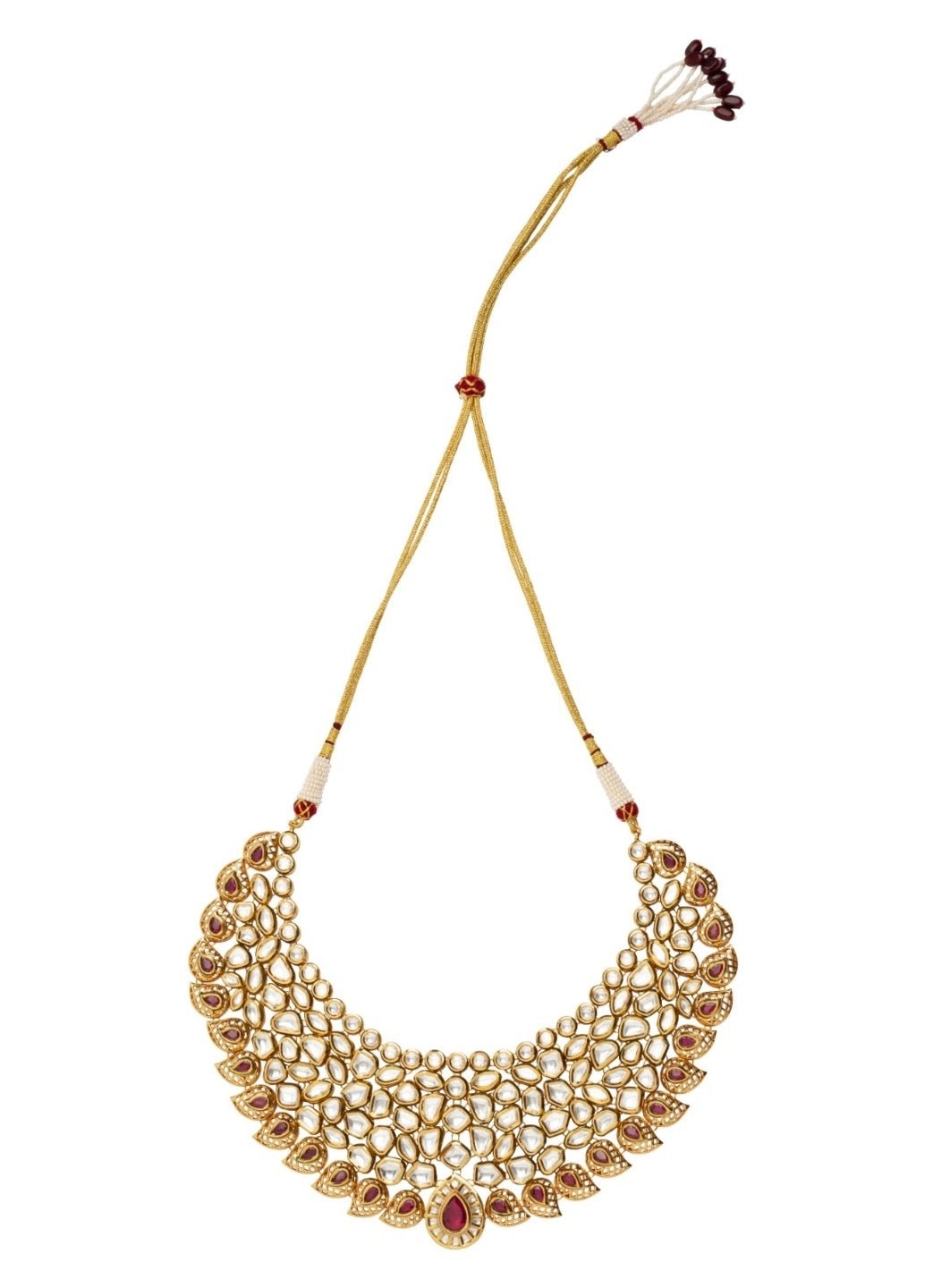 Vivinia by Vidhi Mehra Gold Plated Beads And Kundan Polki Necklace SetFabilicious Fashion