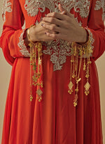 Vivinia by Vidhi Mehra Gold Plated Bridal Kaleeras With Chain HangingsFabilicious Fashion