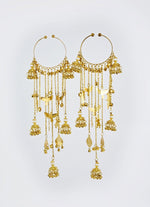 Vivinia by Vidhi Mehra Gold Plated Bridal Kaleeras With Dangling Jhumka HangingsFabilicious Fashion