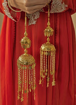 Vivinia by Vidhi Mehra Gold Plated Bridal Kaleeras With Leaf HangingsFabilicious Fashion