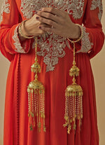 Vivinia by Vidhi Mehra Gold Plated Bridal Kaleeras With Leaf HangingsFabilicious Fashion