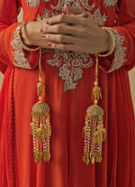 Vivinia by Vidhi Mehra Gold Plated Bridal Kaleeras With Leaf HangingsFabilicious Fashion