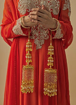 Vivinia by Vidhi Mehra Gold Plated Bridal Kaleeras With Pearl HangingsFabilicious Fashion