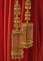 Vivinia by Vidhi Mehra Gold Plated Bridal Kaleeras With Pearl HangingsFabilicious Fashion