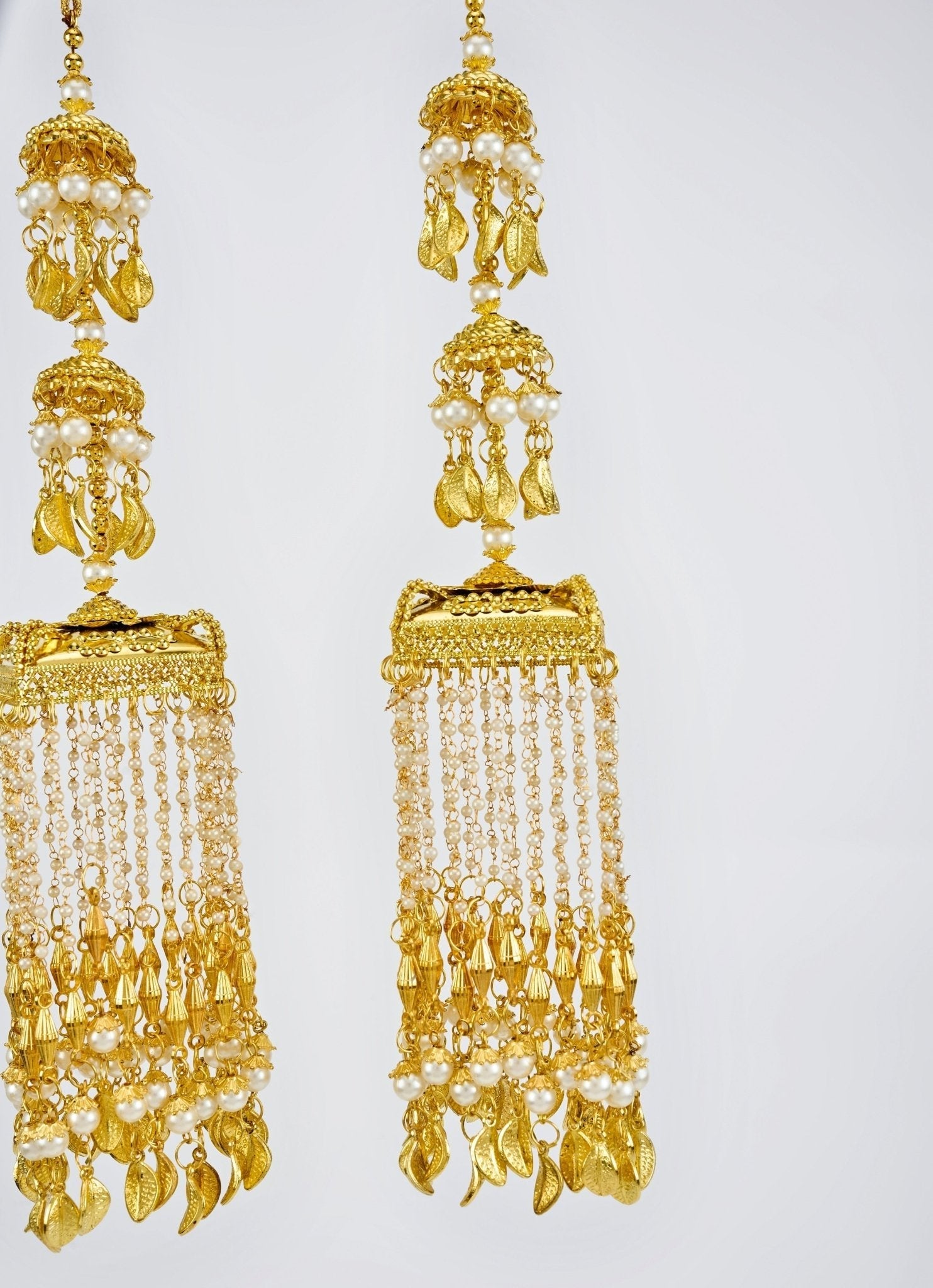 Vivinia by Vidhi Mehra Gold Plated Bridal Kaleeras With Pearl HangingsFabilicious Fashion