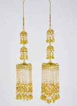 Vivinia by Vidhi Mehra Gold Plated Bridal Kaleeras With Pearl HangingsFabilicious Fashion