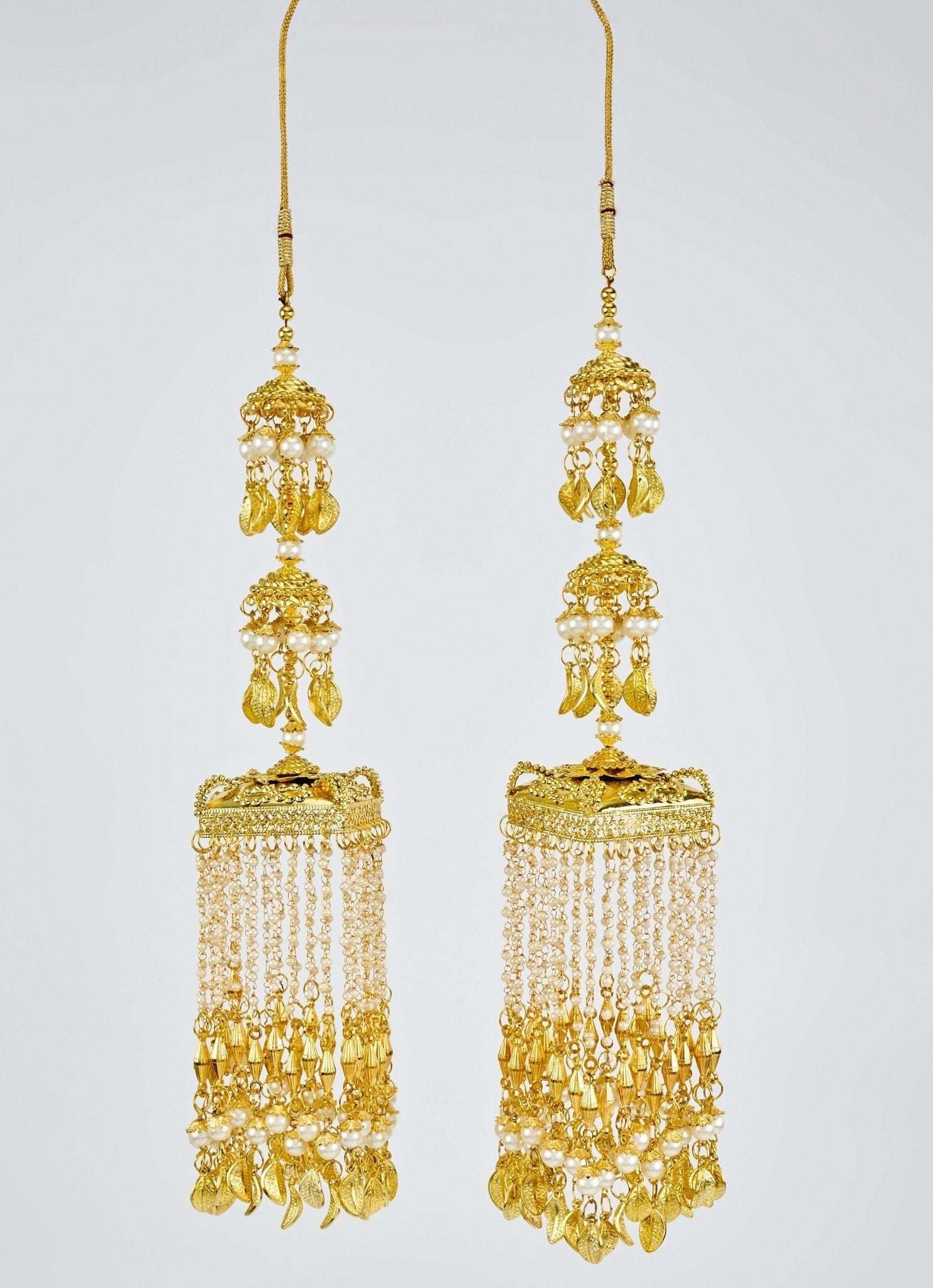 Vivinia by Vidhi Mehra Gold Plated Bridal Kaleeras With Pearl HangingsFabilicious Fashion