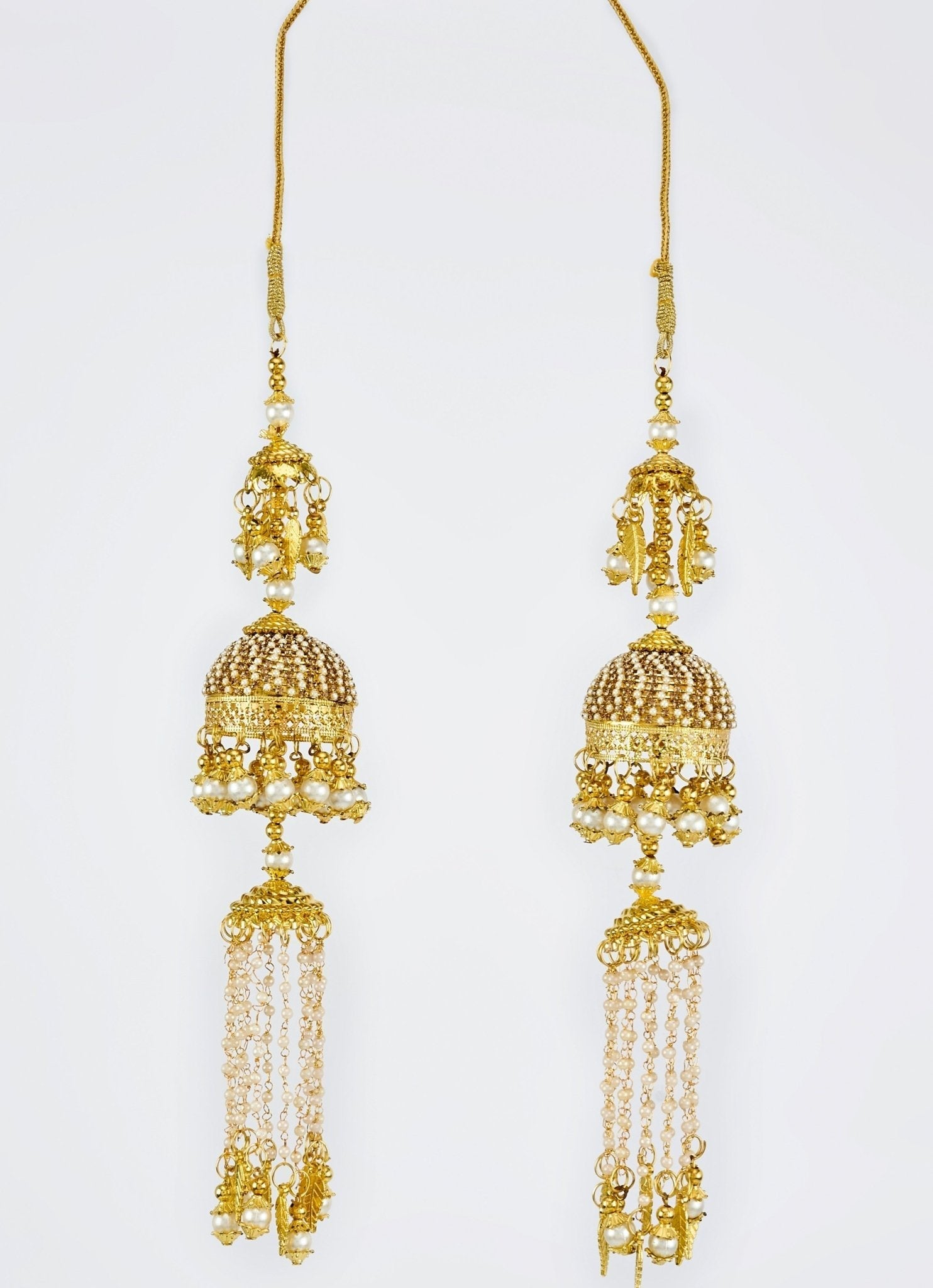 Vivinia by Vidhi Mehra Gold Plated Bridal Kaleeras With Pearl HangingsFabilicious Fashion