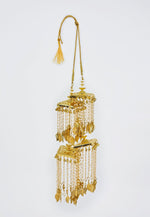 Vivinia by Vidhi Mehra Gold Plated Bridal Kaleeras With Pearl Leaf HangingsFabilicious Fashion