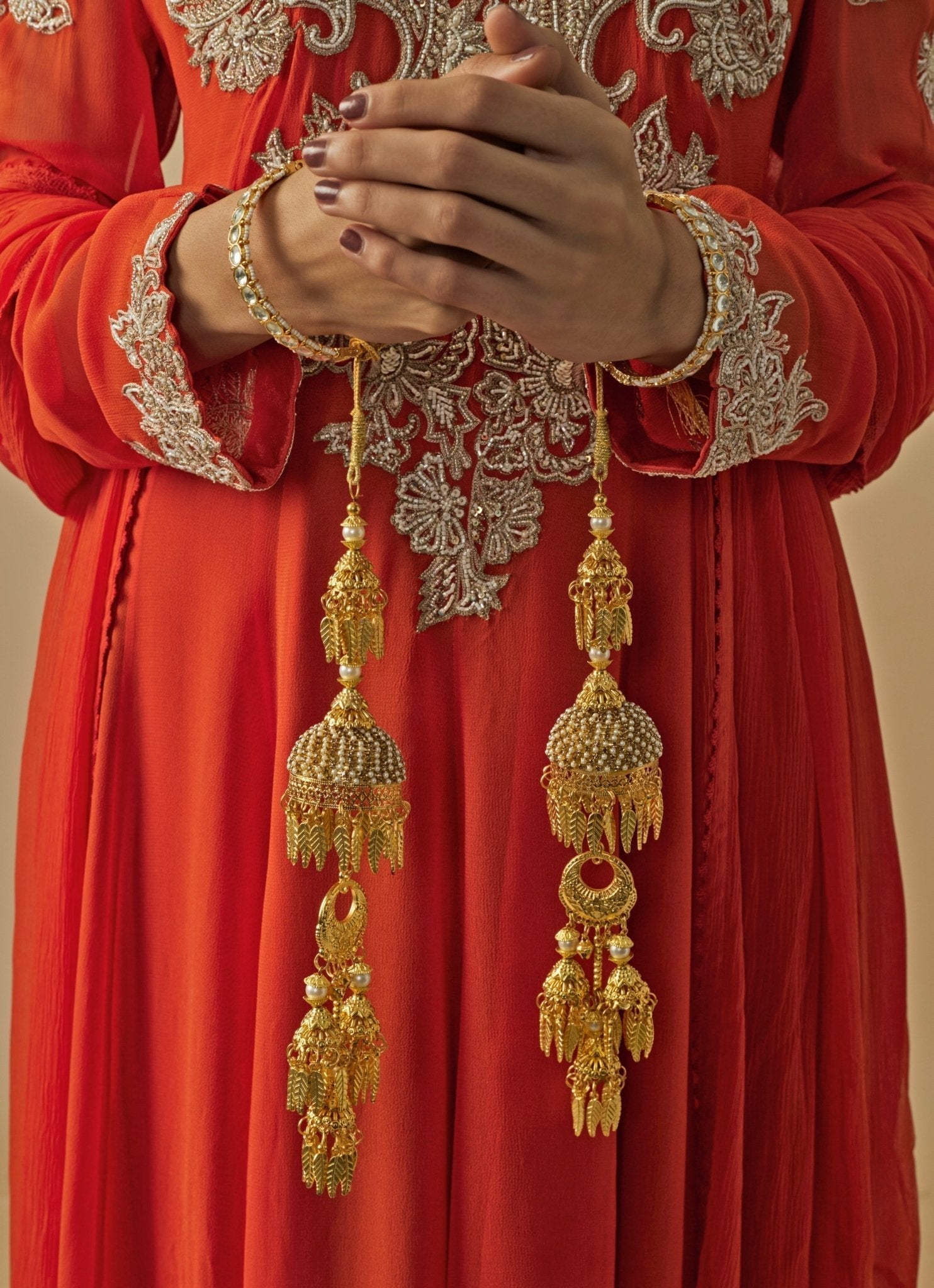 Vivinia by Vidhi Mehra Gold Plated Bridal KaleerasFabilicious Fashion
