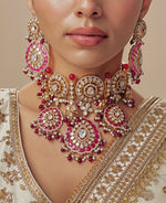 Vivinia by Vidhi Mehra Gold Plated Bridal Kundan And Polki Choker Necklace Set With Maang TikkaFabilicious Fashion