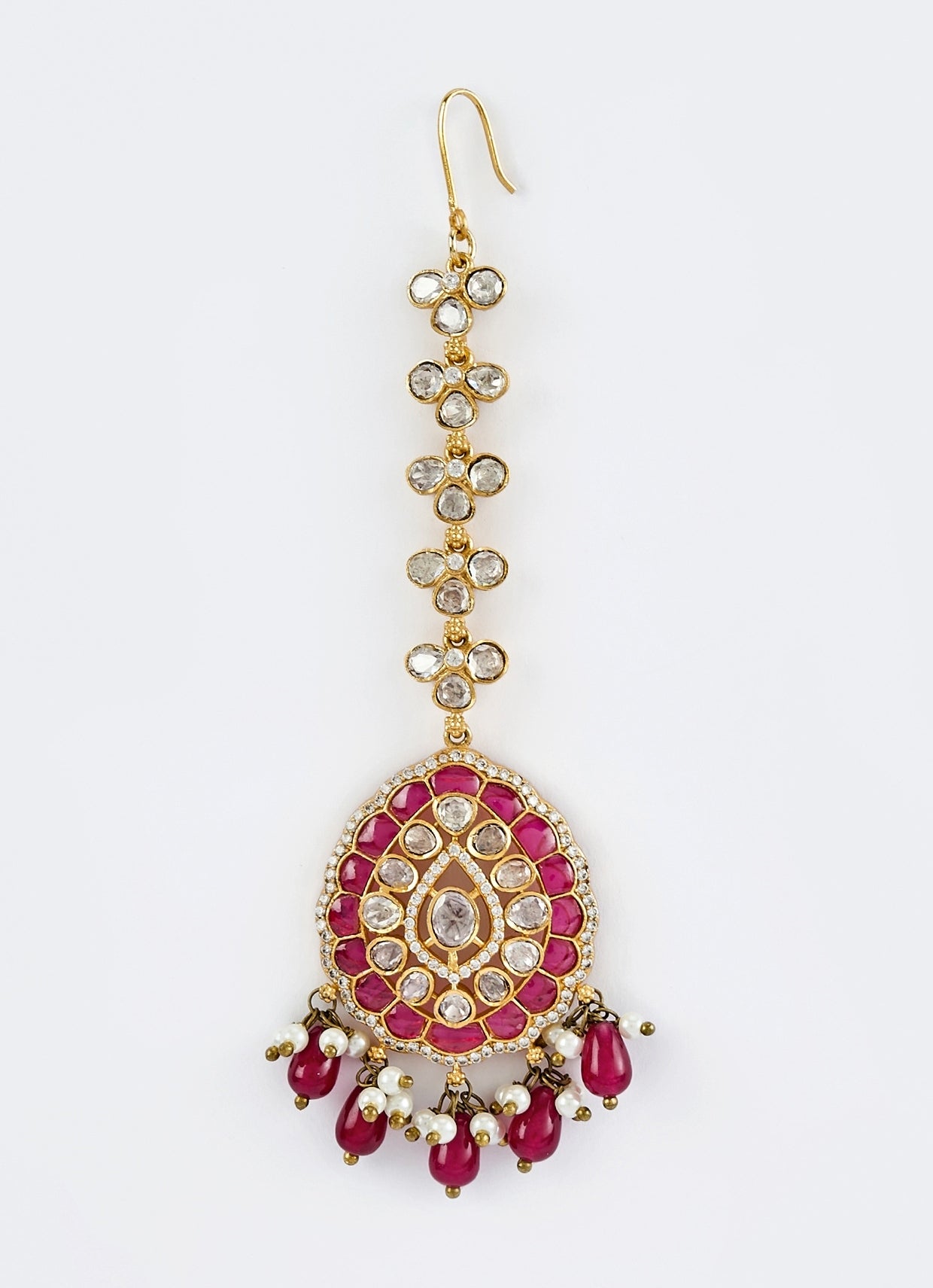 Vivinia by Vidhi Mehra Gold Plated Bridal Kundan And Polki Choker Necklace Set With Maang TikkaFabilicious Fashion