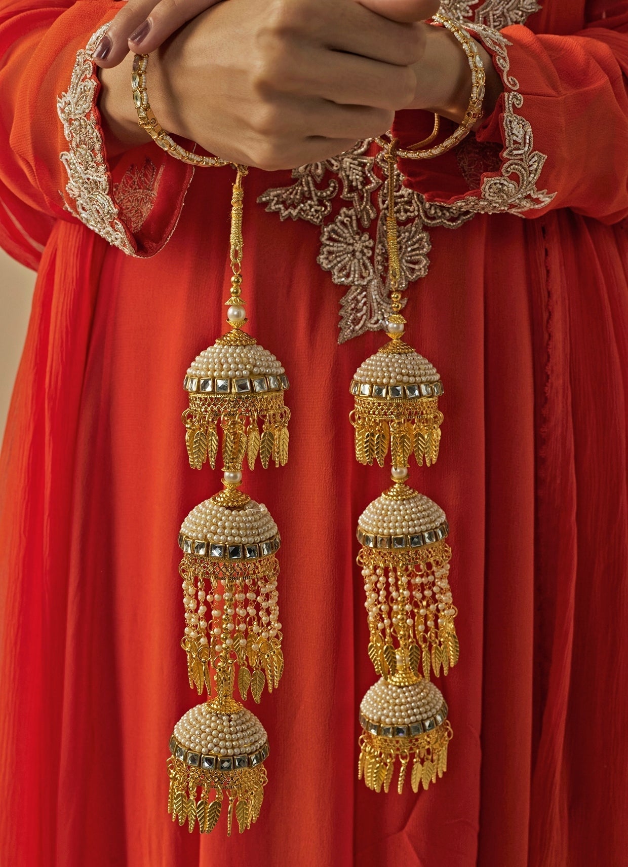 Vivinia by Vidhi Mehra Gold Plated Bridal Layered KaleerasFabilicious Fashion