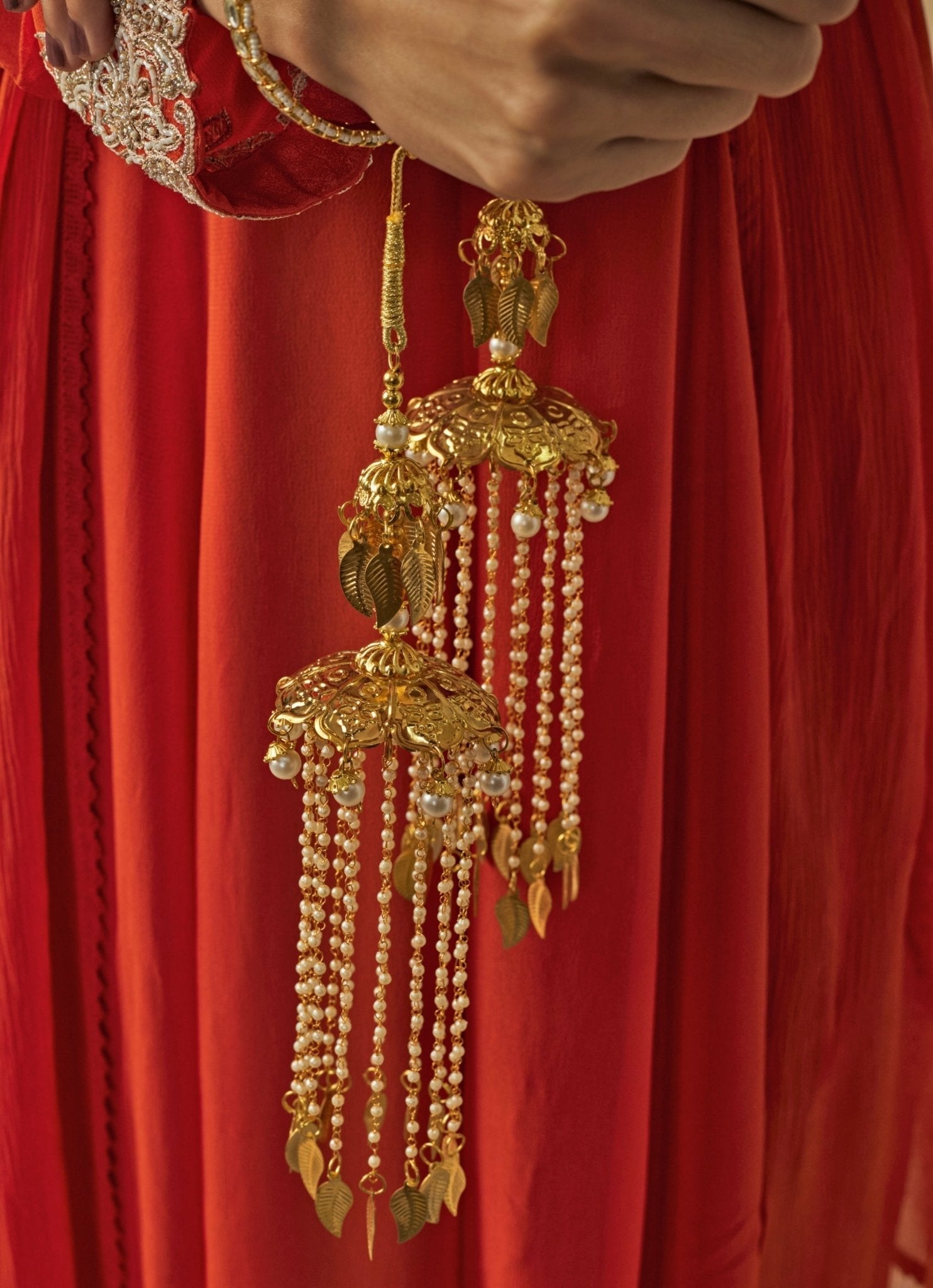 Vivinia by Vidhi Mehra Gold Plated Bridal Leaf KaleerasFabilicious Fashion