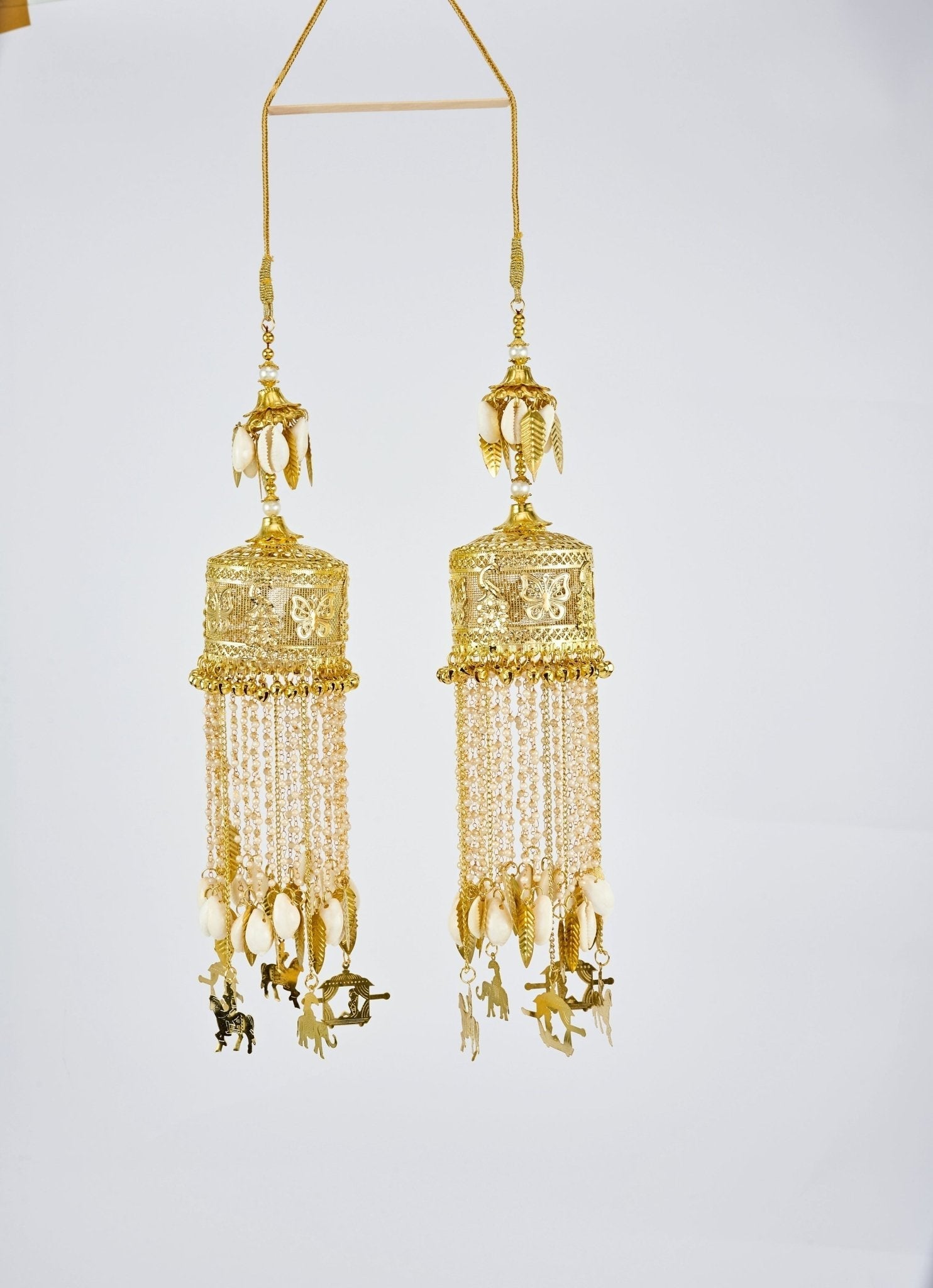 Vivinia by Vidhi Mehra Gold Plated Bridal Pearl String Shell KaleerasFabilicious Fashion
