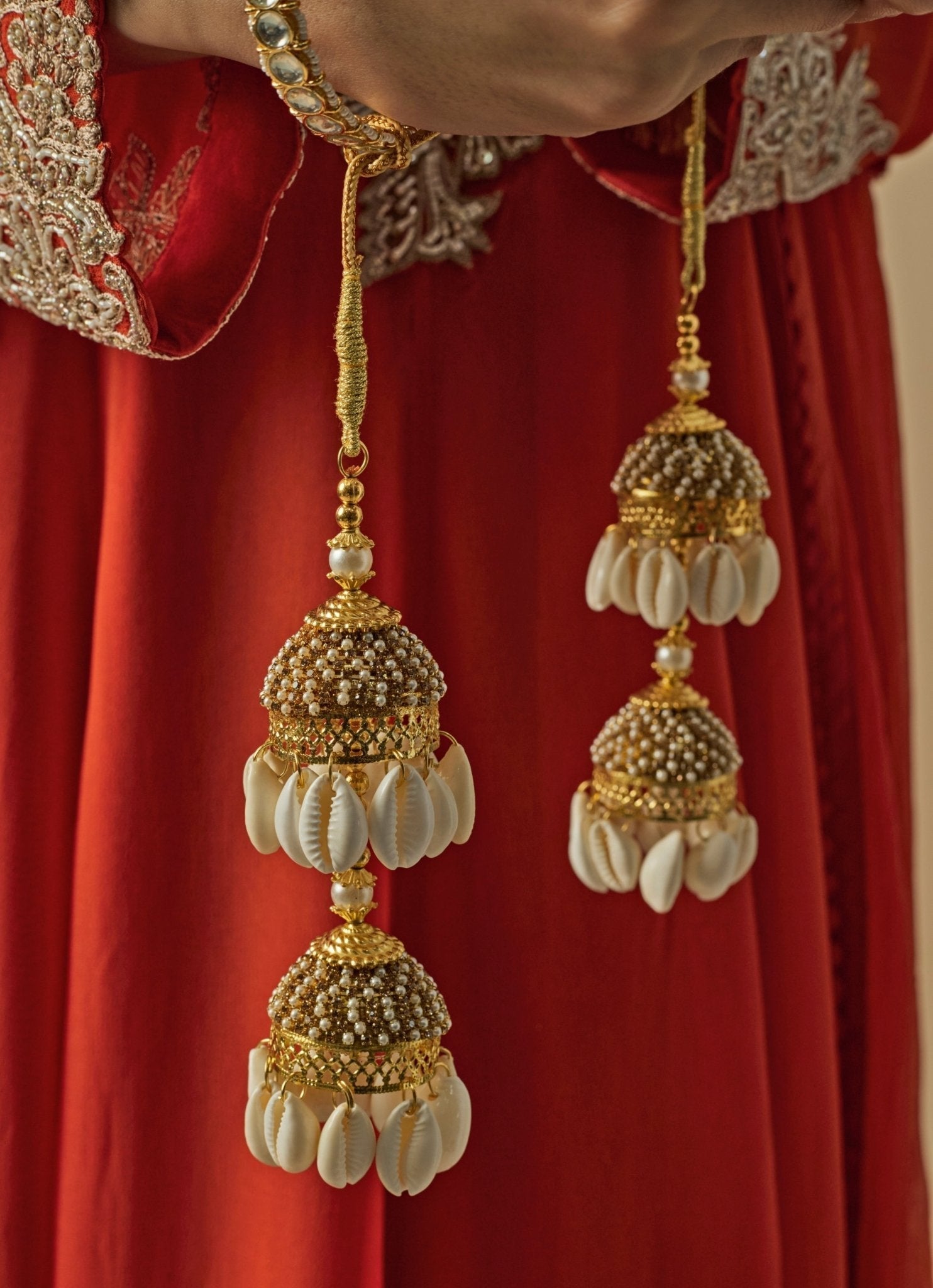 Vivinia by Vidhi Mehra Gold Plated Bridal Seashell KaleerasFabilicious Fashion