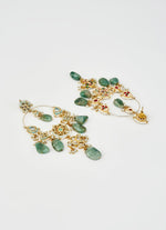 Vivinia by Vidhi Mehra Gold Plated Green Kundan And Polki Dangler EarringsFabilicious Fashion