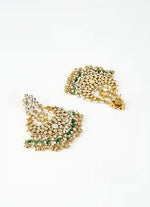 Vivinia by Vidhi Mehra Gold Plated Green Kundan And Polki Danglers EarringsFabilicious Fashion