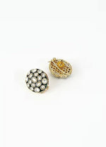 Vivinia by Vidhi Mehra Gold Plated Green Kundan Studs EarringsFabilicious Fashion