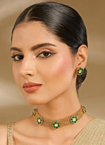 Vivinia by Vidhi Mehra Gold Plated Green Stone Choker SetFabilicious Fashion
