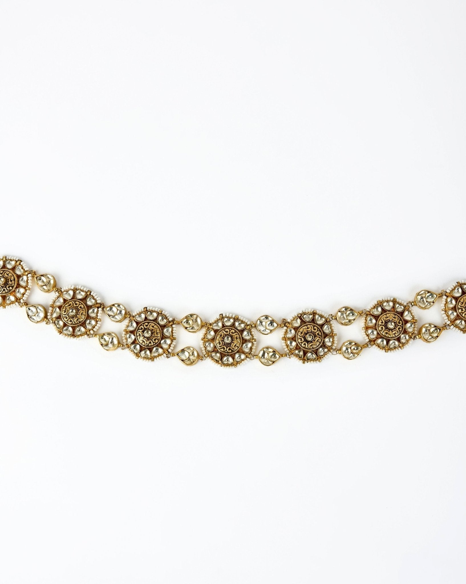 Vivinia by Vidhi Mehra Gold Plated Kundan And Pearls Bridal Matha PattiFabilicious Fashion